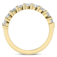 1.35 Carat Marquise Cut Lab Grown Diamond Eternity Band Ring 14k Yellow Gold