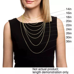 14K Solid Yellow Gold Box Necklace Real Gold Chain 16" 18" 20" 22" 24" 26" 30"