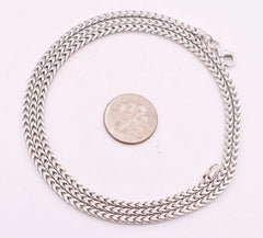 2.5mm Anti-Tarnish Solid Franco Chain Necklace Real 925 Sterling Silver ITALY