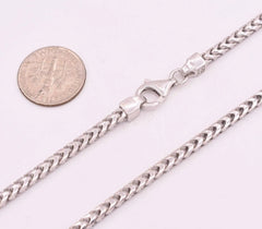 3mm Anti-Tarnish Solid Franco Chain Necklace Real 925 Sterling Silver ITALY