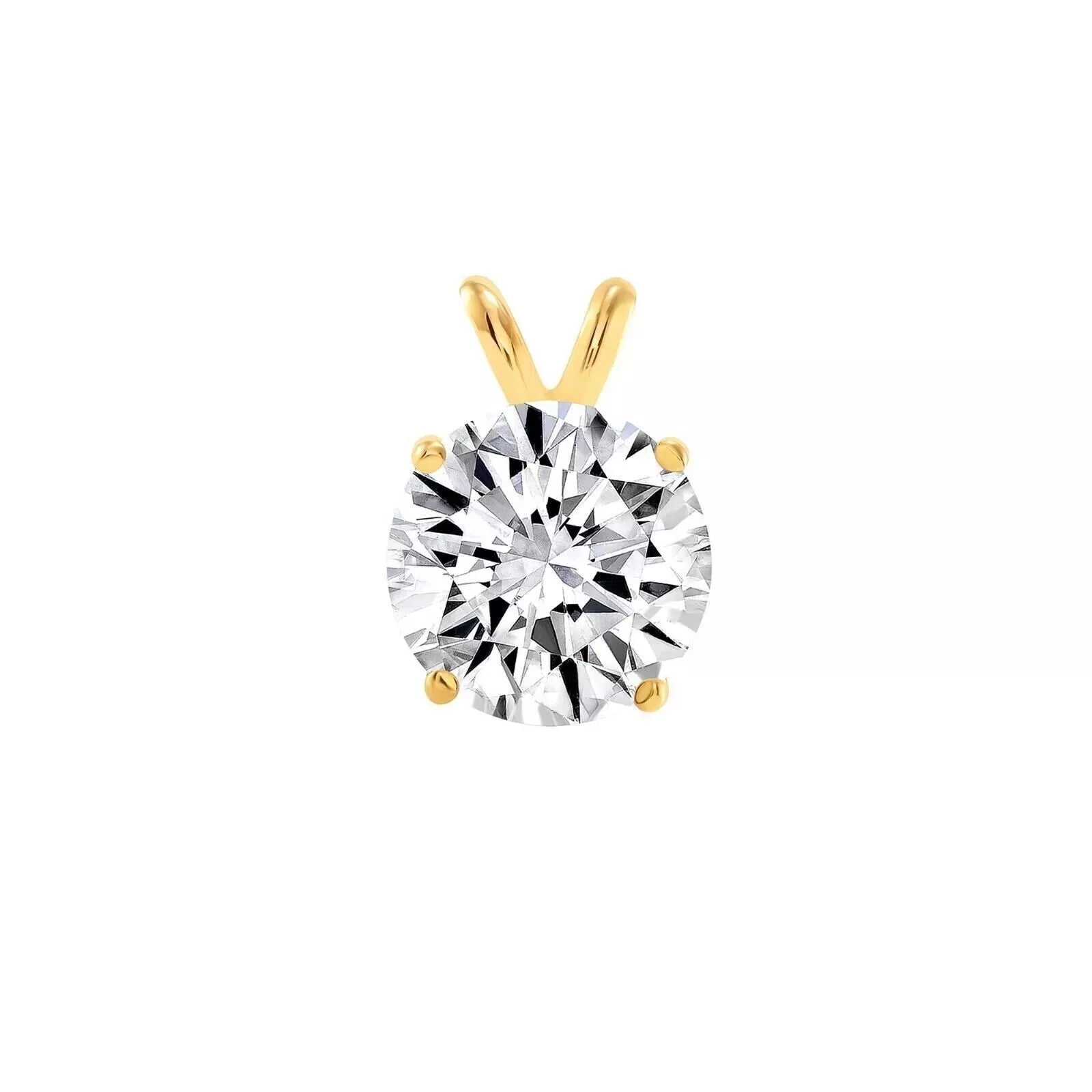 IGI 3.00 Carat Lab Grown Diamond Solitaire Pendant 14k Gold Color E VS1