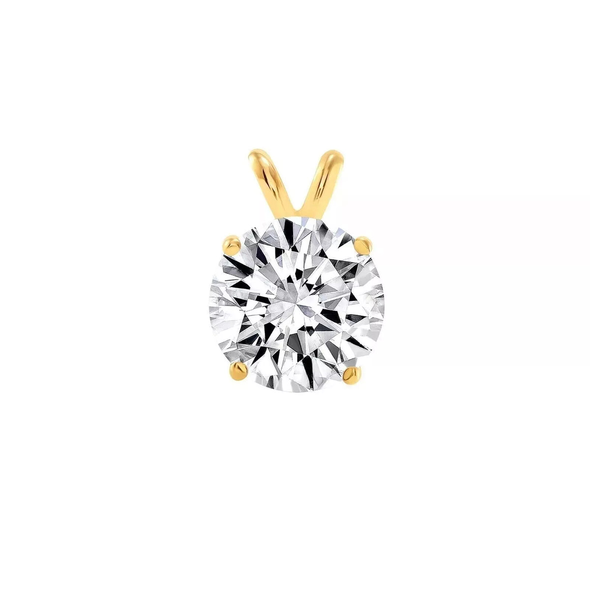 IGI 3.00 Carat Lab Grown Diamond Solitaire Pendant 14k Gold Color E VS1