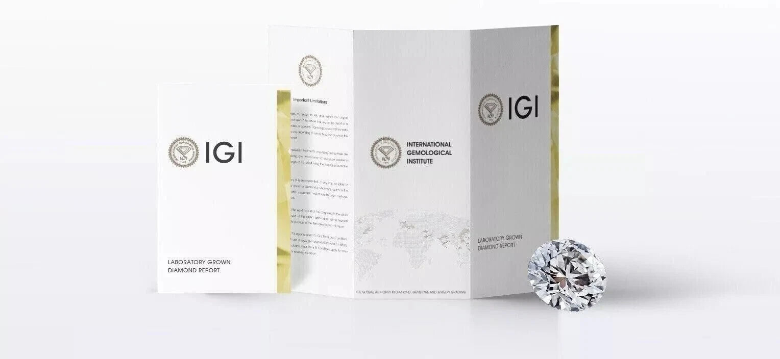 IGI Certified 5.00 Carat F VS1 Oval Lab Grown Diamond Engagement Ring 14k Gold