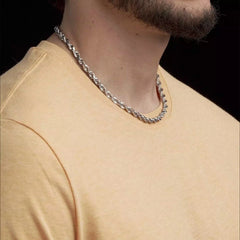 Real 14k Gold Plated Over Solid 925 Sterling Silver Rope Chain 5.00mm