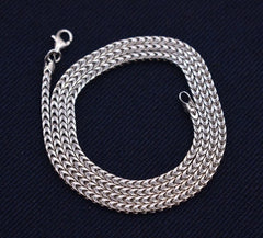 2.5mm Anti-Tarnish Solid Franco Chain Necklace Real 925 Sterling Silver ITALY