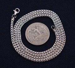 2.5mm Anti-Tarnish Solid Franco Chain Necklace Real 925 Sterling Silver ITALY