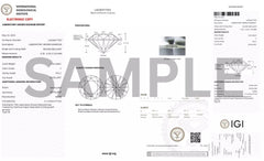 IGI Round 2 Carat D VVS Lab Grown/CVD Diamond Solitaire Stud Earrings 14k Gold