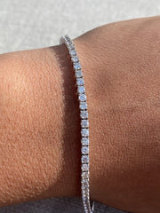 6.00 Ct TW Round Diamond 7" Tennis Bracelet 14k White Gold Lab Grown D/VS