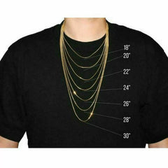 14K Solid Yellow Gold Box Necklace Real Gold Chain 16" 18" 20" 22" 24" 26" 30"
