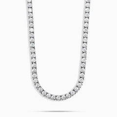 MOISSANITE Tennis Chain Real 925 Silver Necklace 3mm - GRA Certified 16''-24''
