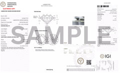 IGI Diamond Earrings VS1 F Round 8 Carat Lab Created 14k White Gold Push Back