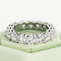 5.00 Carat D VS1 Lab Grown Diamond Eternity Band Ring 14K Yellow Gold