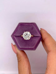 5.00 Ct G VS1 Round Solitaire Lab Grown Diamond Ring IGI Certified 14k Gold