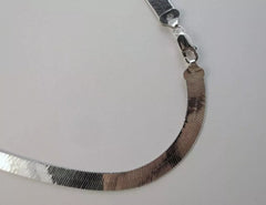 925 Sterling Silver 9mm Herringbone Necklace Italian Chain - All Sizes