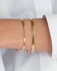 14K Yellow Gold Plated Over 925 Sterling Silver 4.50mm Herringbone Bracelet