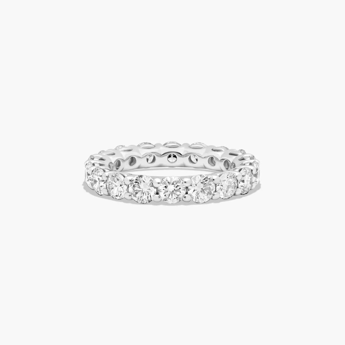 3.00 Carats Lab Grown Eternity Band Diamond D/F VS 14k White Gold