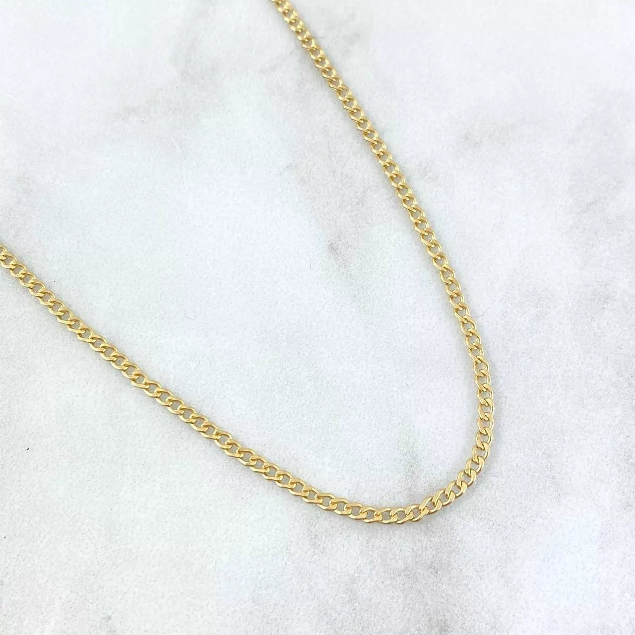 18K Solid Gold Cuban Link Chain Necklace – 2mm, Unisex, Made In Italy (16-30 Inch Lengths)