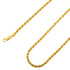 925 Sterling Silver 4mm Solid  Rope Diamond Cut Gold Plated Chain
