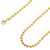 925 Sterling Silver 4mm Moon Cut Bead Ball Gold Plated Chain
