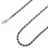 925 Sterling Silver 3.5mm Solid  Rope Diamond Cut Rhodium Chain