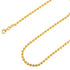 925 Sterling Silver 3mm Moon Cut Bead Ball Gold Plated Chain