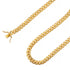925 Sterling Silver 7mm Miami Cuban Link Gold Plated Chain