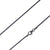 925 Sterling Silver 1.5mm Rope Diamond Cut Black Rhodium Chain