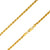 925 Sterling Silver 4mm Solid  Rope Diamond Cut Gold Plated Chain