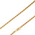 925 Sterling Silver 2.7mm Solid Rope Diamond Cut Gold Plated Chain