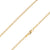 10K Yellow Gold 2mm Hollow Cuban Curb Link Chain