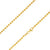 925 Sterling Silver 3mm Moon Cut Bead Ball Gold Plated Chain