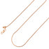 925 Sterling Silver 1.5mm Adjustable Round Snake Rose Gold Plated Chain