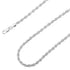 925 Sterling Silver 3.2mm Solid  Rope Diamond Cut Silver Chain