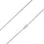 925 Sterling Silver 1.5mm Solid Rope Diamond Cut Silver Chain