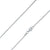 925 Sterling Silver 2mm Moon Cut Bead Ball Rhodium Chain