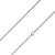 925 Sterling Silver 2mm Solid Rope Diamond Cut Silver Chain