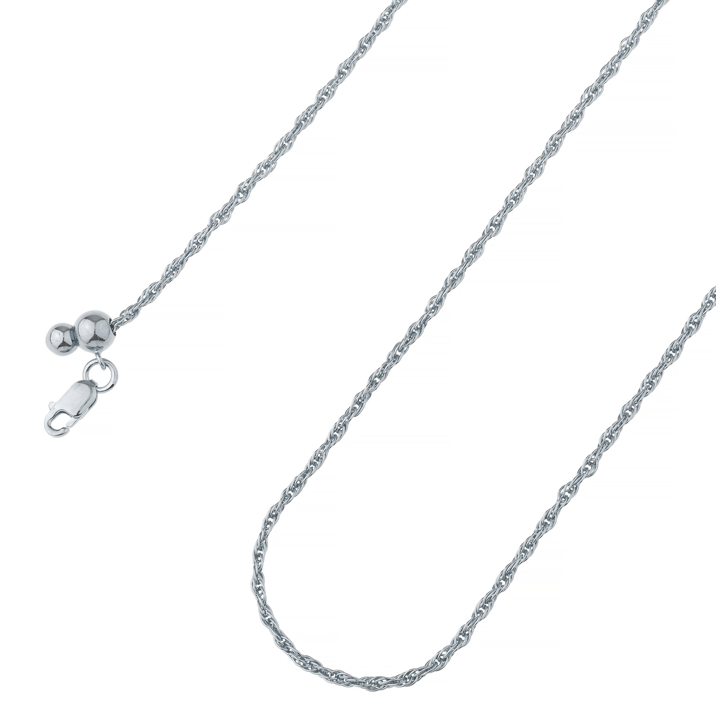 Rhodium Plated Sterling Silver Chain, Bulk Chain, Cable Flat Oval 2.5 by  2mm 3 Feet SKU:101022RH 