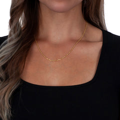 10K Yellow Gold 2mm Hollow Rope Chain Diamond-Cut