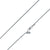 925 Sterling Silver 2mm Adjustable Franco Foxtail Rhodium Plated Chain