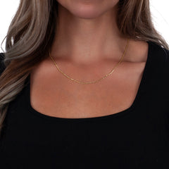 14K Yellow Gold 2.5mm Hollow Cuban Curb Link Chain