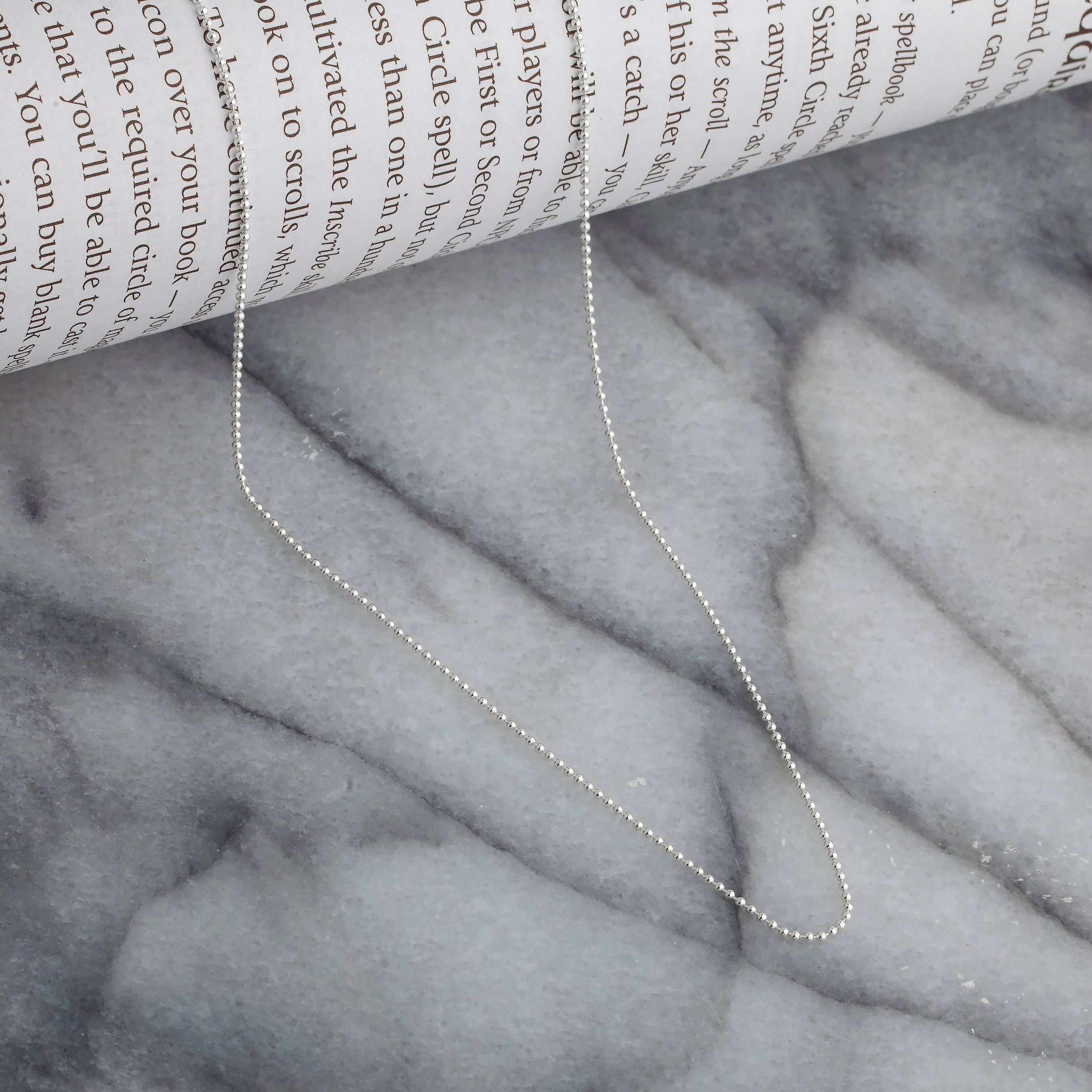 925 Sterling Silver 1mm Ball Bead Chain