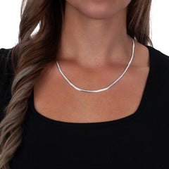 925 Sterling Silver 2.7mm Solid Oval Herringbone Silver Chain
