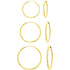 14K Yellow Gold 1.2mm Endless Hoops