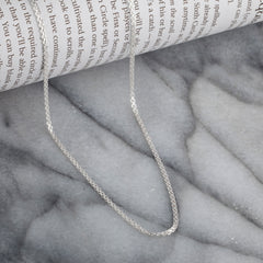 925 Sterling Silver 2mm Flat Bismark Chain