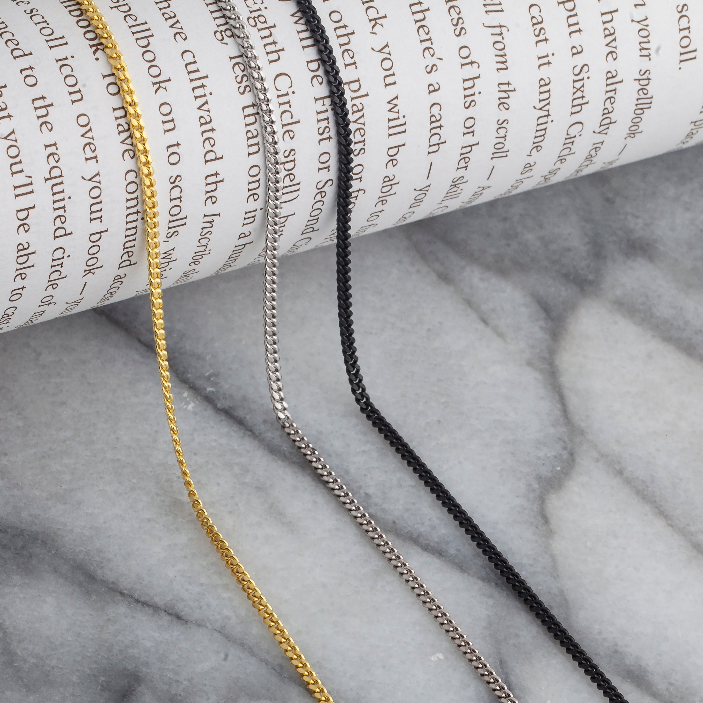 925 Sterling Silver 2mm Miami Cuban Gold Plated Chain