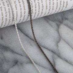 925 Sterling Silver 2mm Spiga Wheat Diamond Cut Oxidized Chain