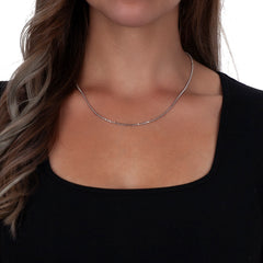 925 Sterling Silver 2mm Moon Cut Bead Ball Rhodium Chain