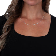 925 Sterling Silver 2mm Flat Bismark Chain