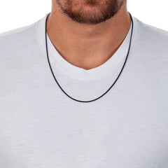 925 Sterling Silver 2mm Miami Cuban Black Plated Chain