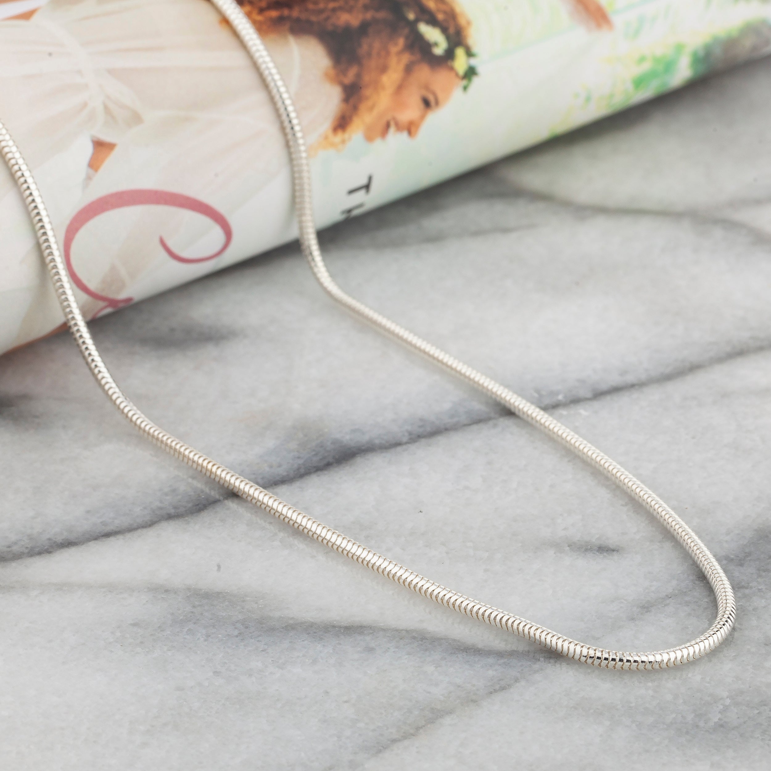 925 Sterling Silver 2mm Round Snake Chain